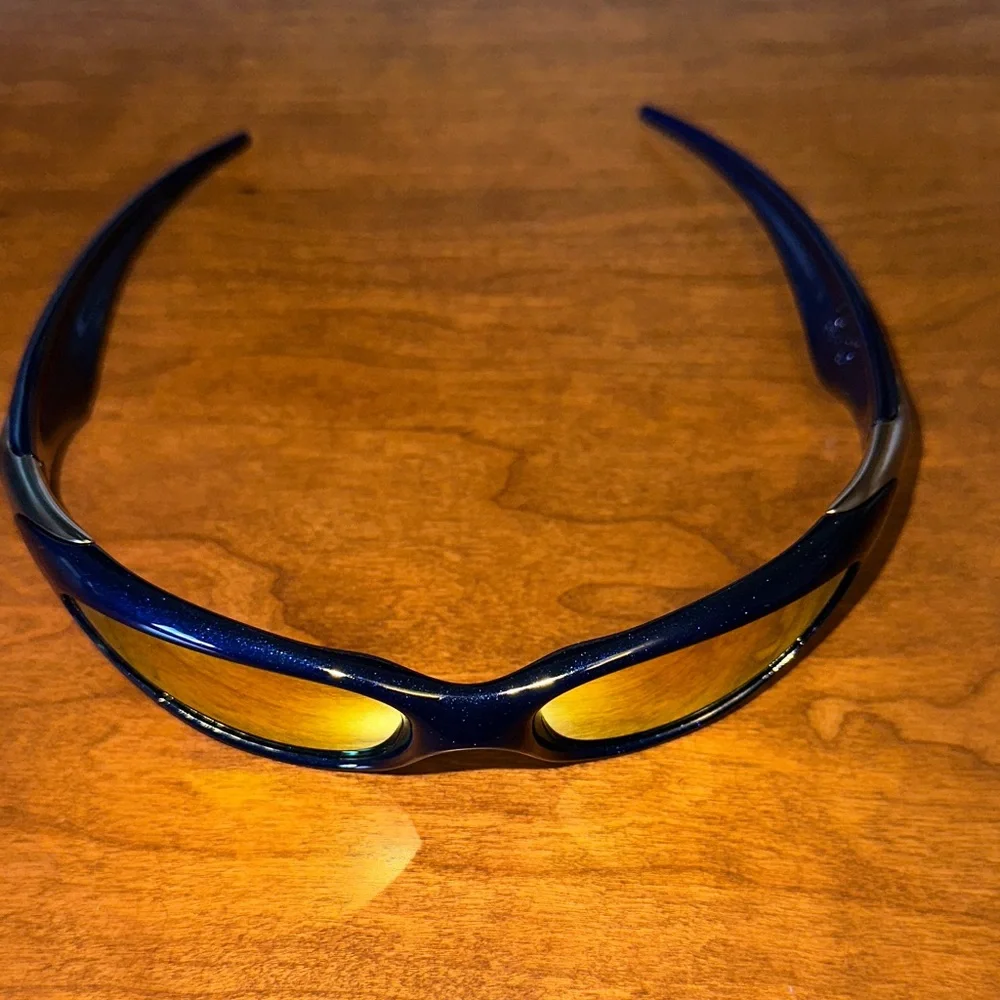 Oakley Scar Midnight Blue Sunglasses with Fire Lenses NWT - Picture 7 of 12